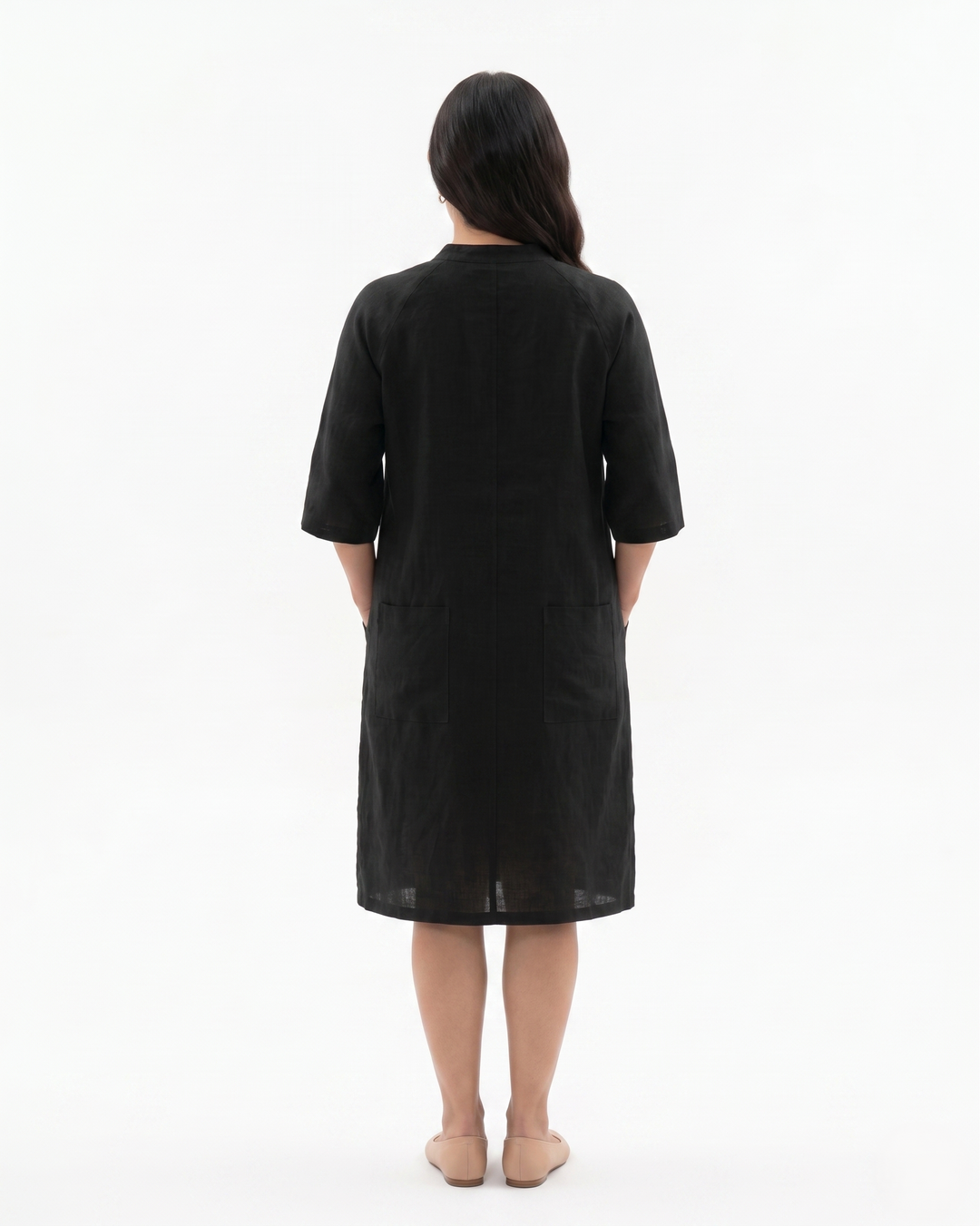 Siopie | Women’s Linen Button Front Shirt Dress
