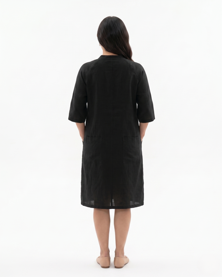 Siopie | Women’s Linen Button Front Shirt Dress