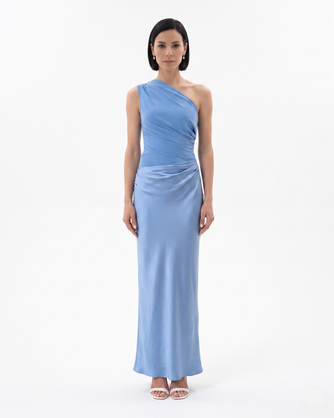 Siopie | Women’s One Shoulder Satin Evening Dress
