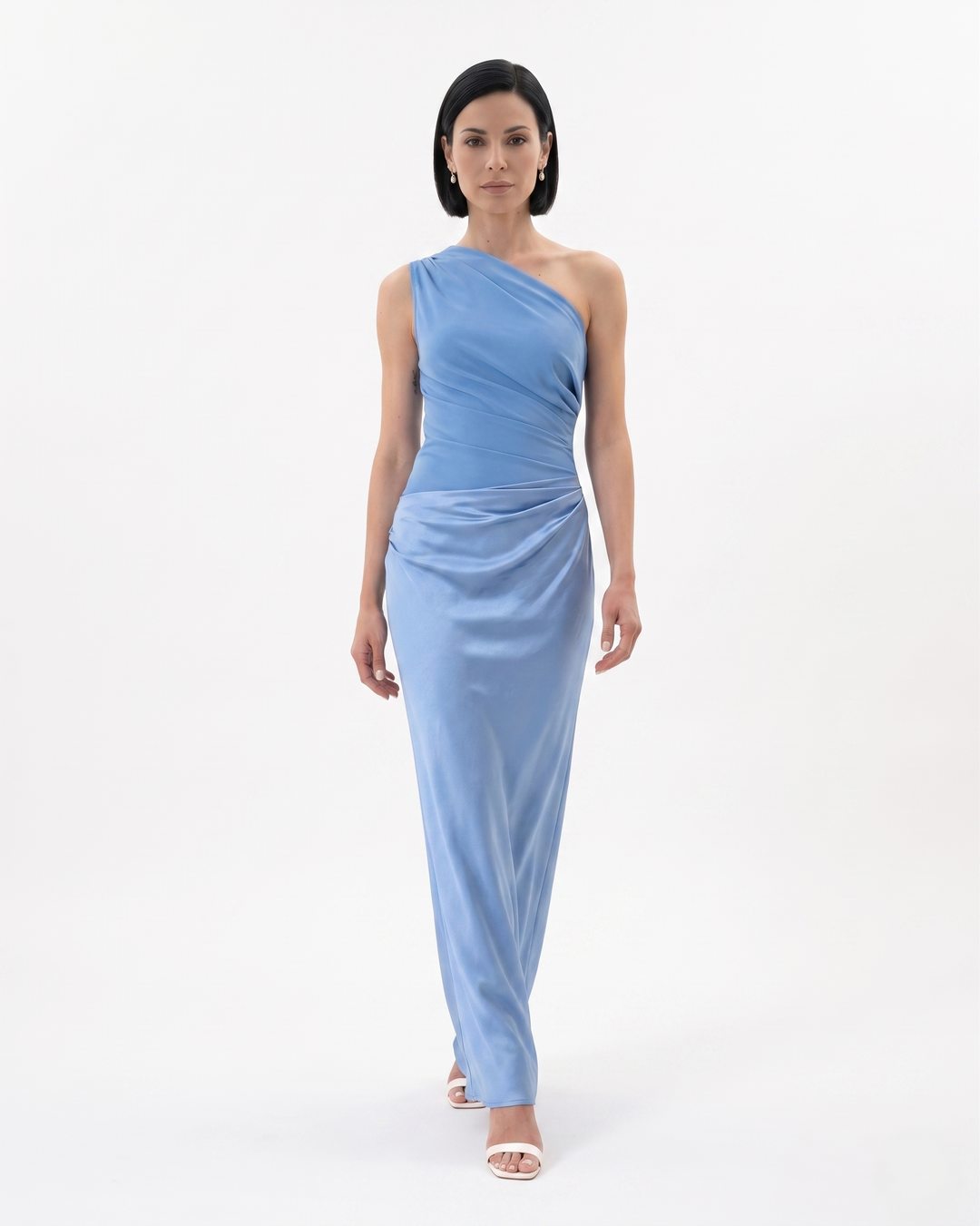 Siopie | Women’s One Shoulder Satin Evening Dress