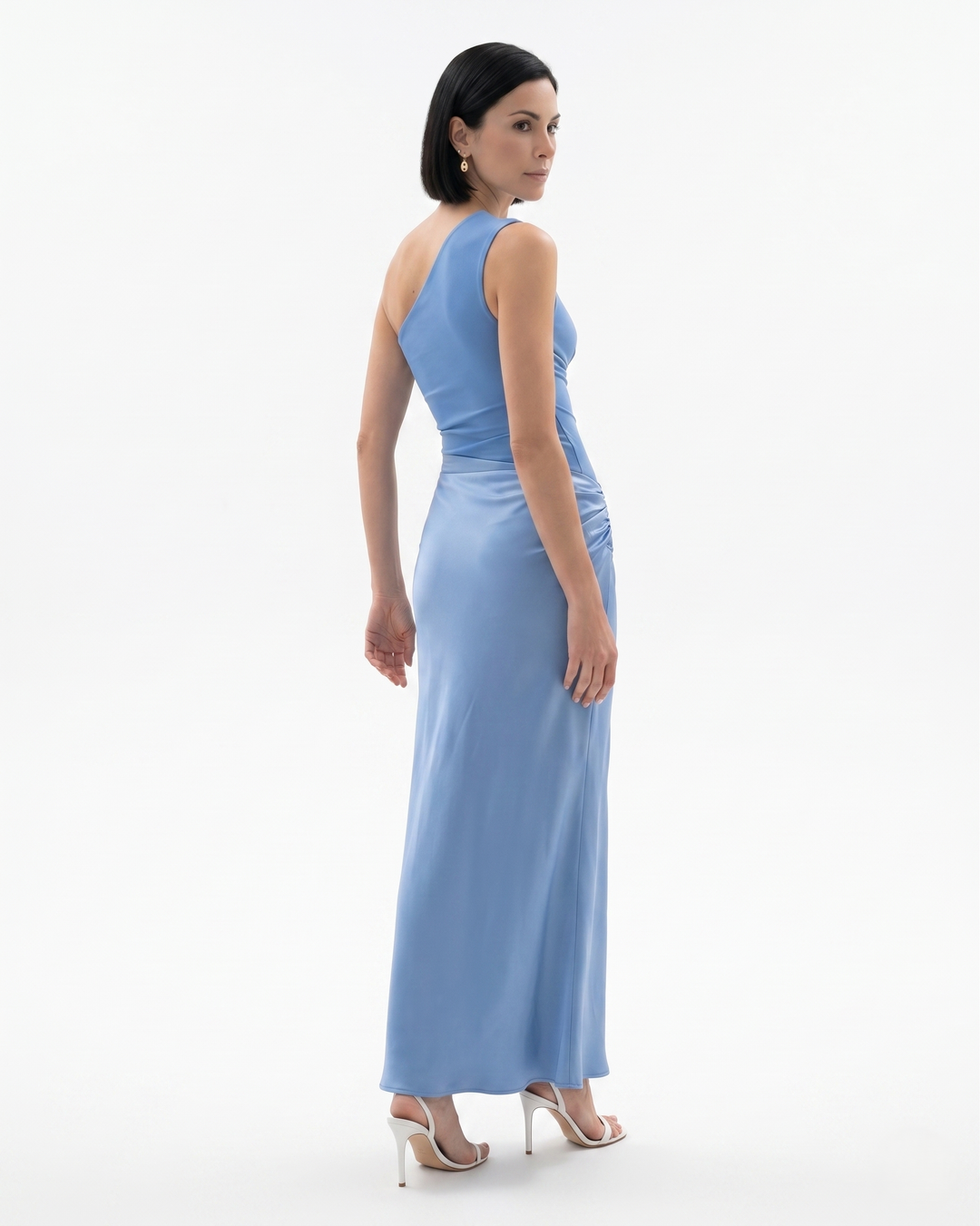 Siopie | Women’s One Shoulder Satin Evening Dress