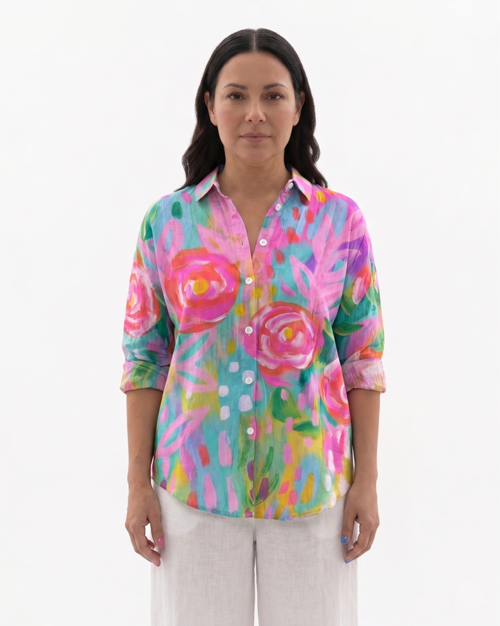 Siopie | Women’s Printed Button Through Blouse
