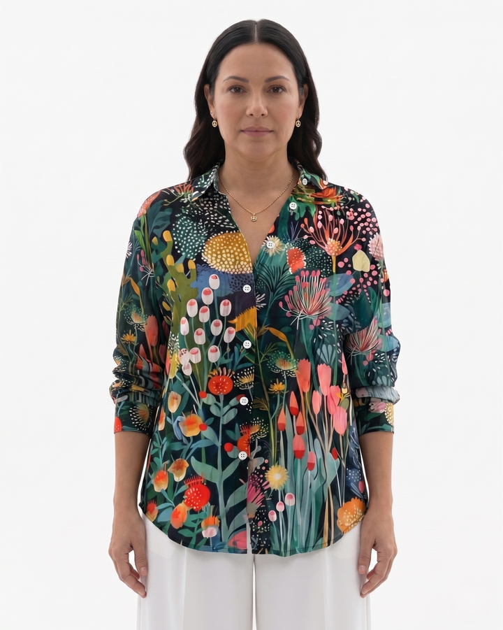 Siopie | Women’s Printed Button Through Blouse