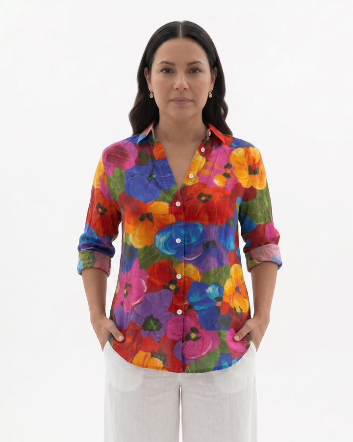 Siopie | Women’s Printed Button Through Blouse