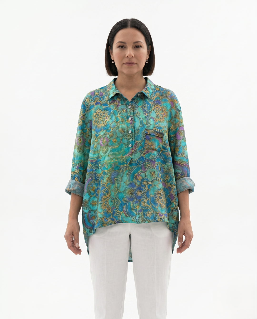 Siopie | Women’s Floral Print Loose Fit Blouse