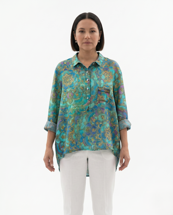 Siopie | Women’s Floral Print Loose Fit Blouse