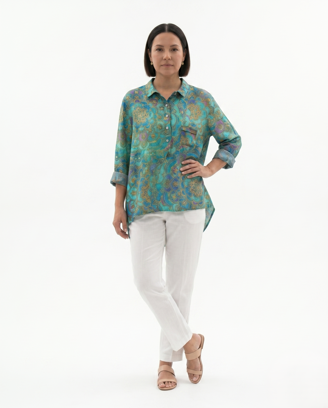 Siopie | Women’s Floral Print Loose Fit Blouse