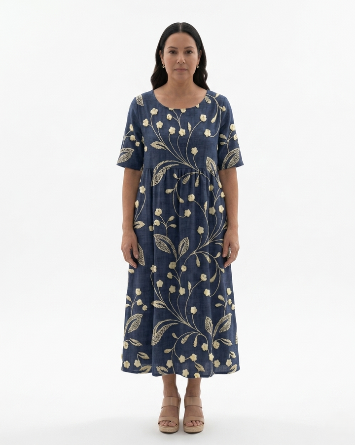 Siopie | Women’s Relaxed Fit Floral Midi Dress