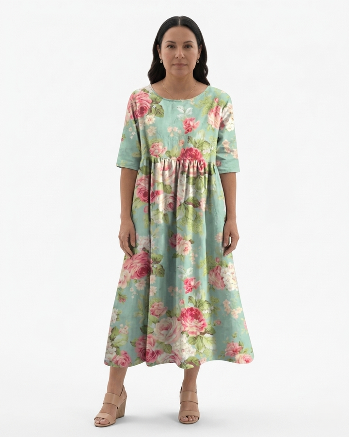 Siopie | Women’s Relaxed Fit Floral Midi Dress