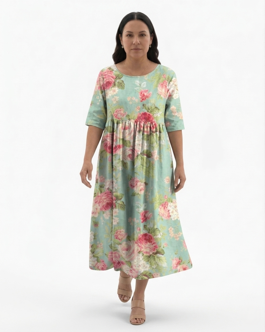 Siopie | Women’s Relaxed Fit Floral Midi Dress