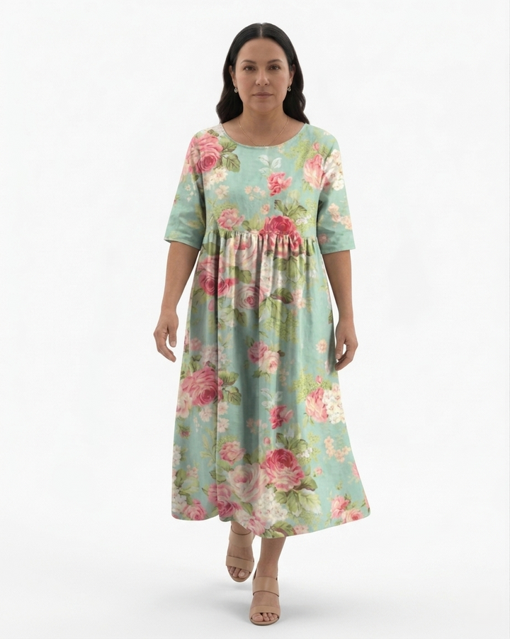 Siopie | Women’s Relaxed Fit Floral Midi Dress