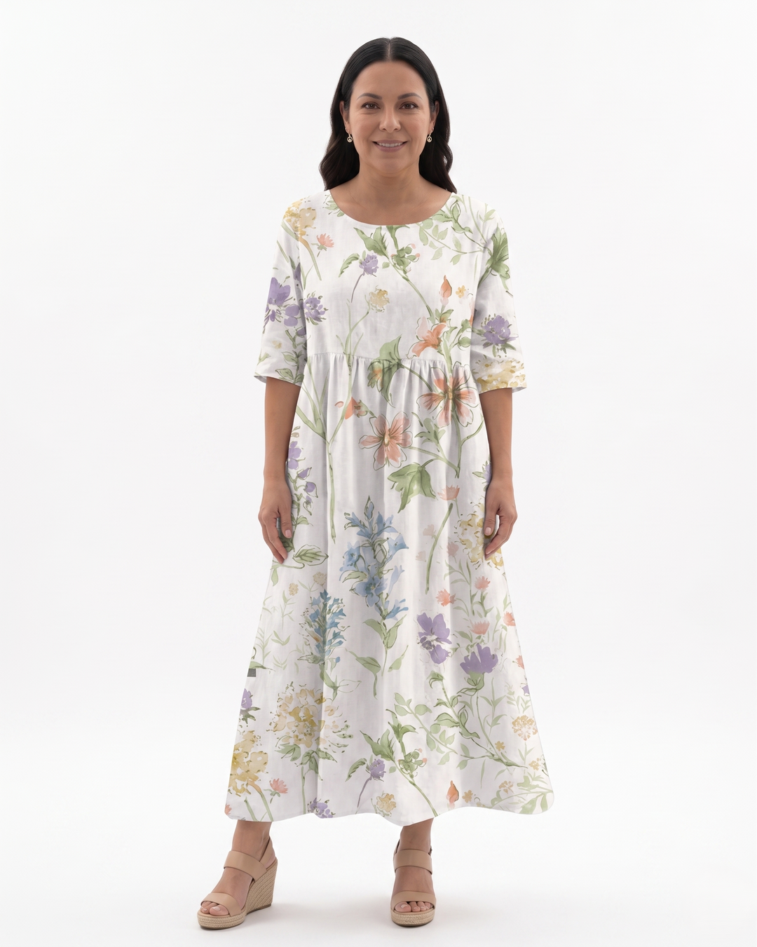 Siopie | Women’s Relaxed Fit Floral Midi Dress