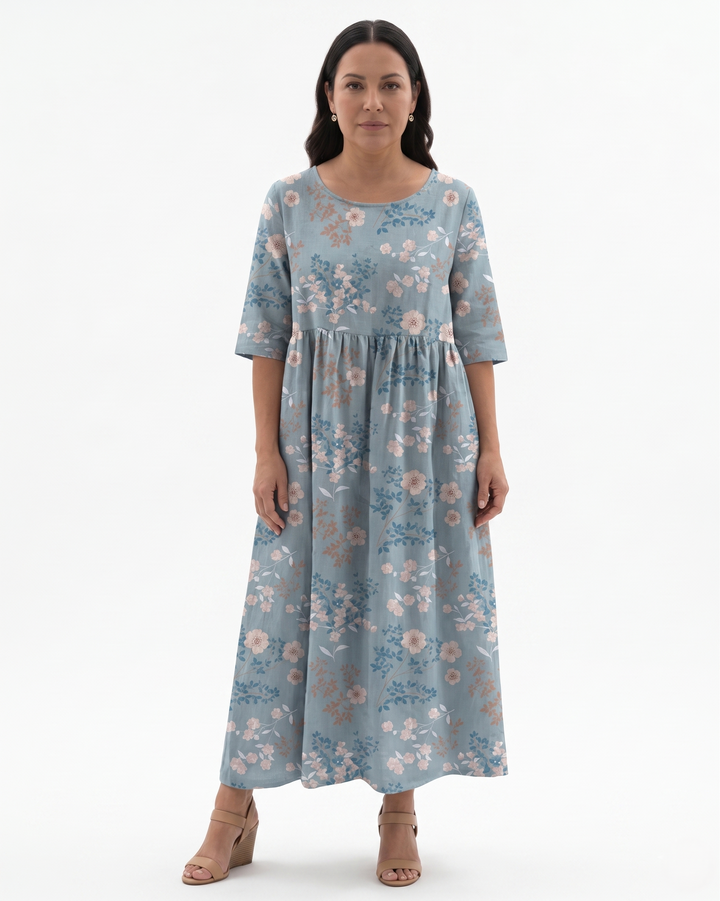 Siopie | Women’s Relaxed Fit Floral Midi Dress