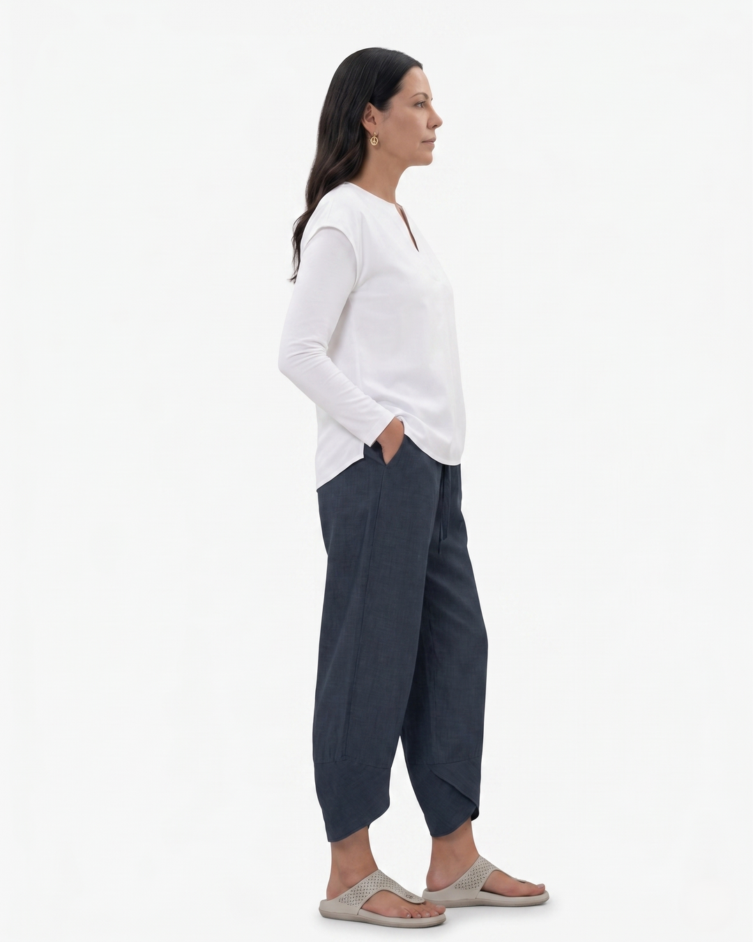 Siopie | Women’s Relaxed Fit Tulip Hem Trousers