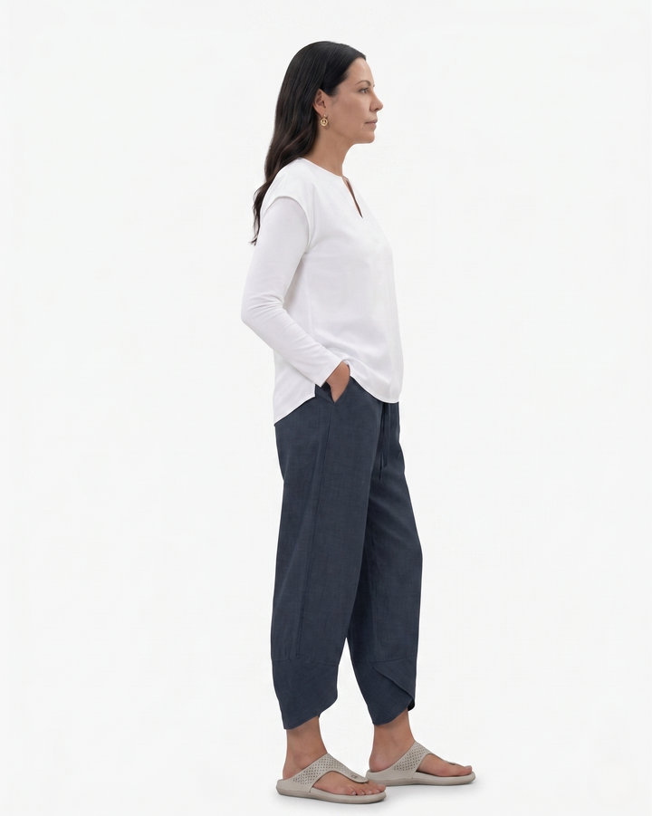 Siopie | Women’s Relaxed Fit Tulip Hem Trousers