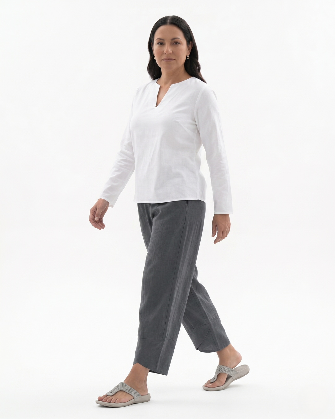 Siopie | Women’s Relaxed Fit Tulip Hem Trousers