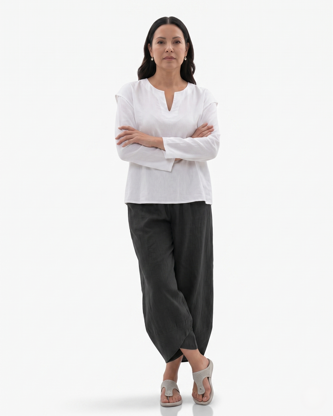 Siopie | Women’s Relaxed Fit Tulip Hem Trousers