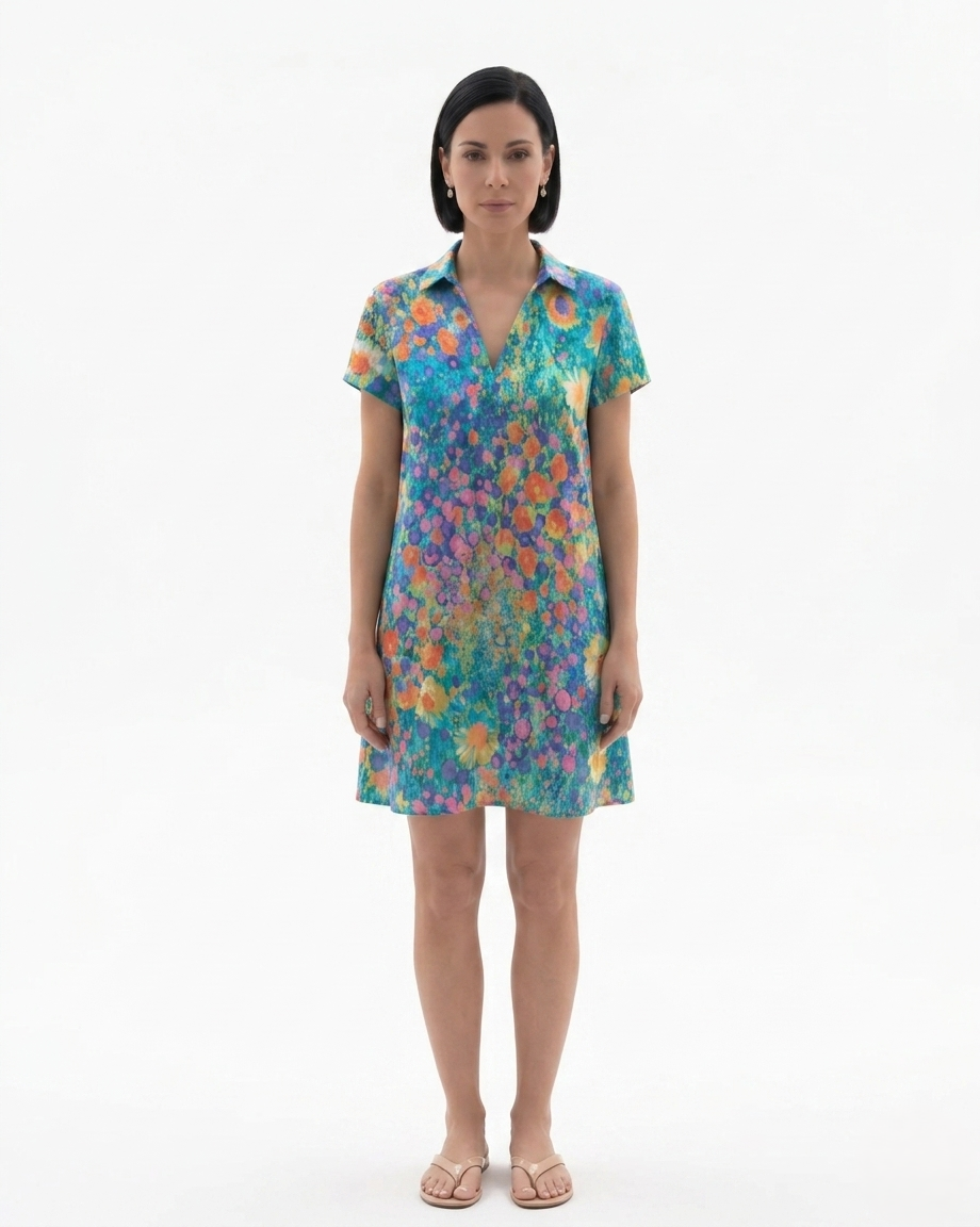 Siopie | Women’s Short Sleeve Printed Dress