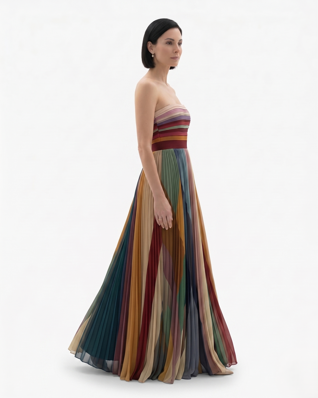 Siopie | Women’s Strapless Pleated Evening Dress