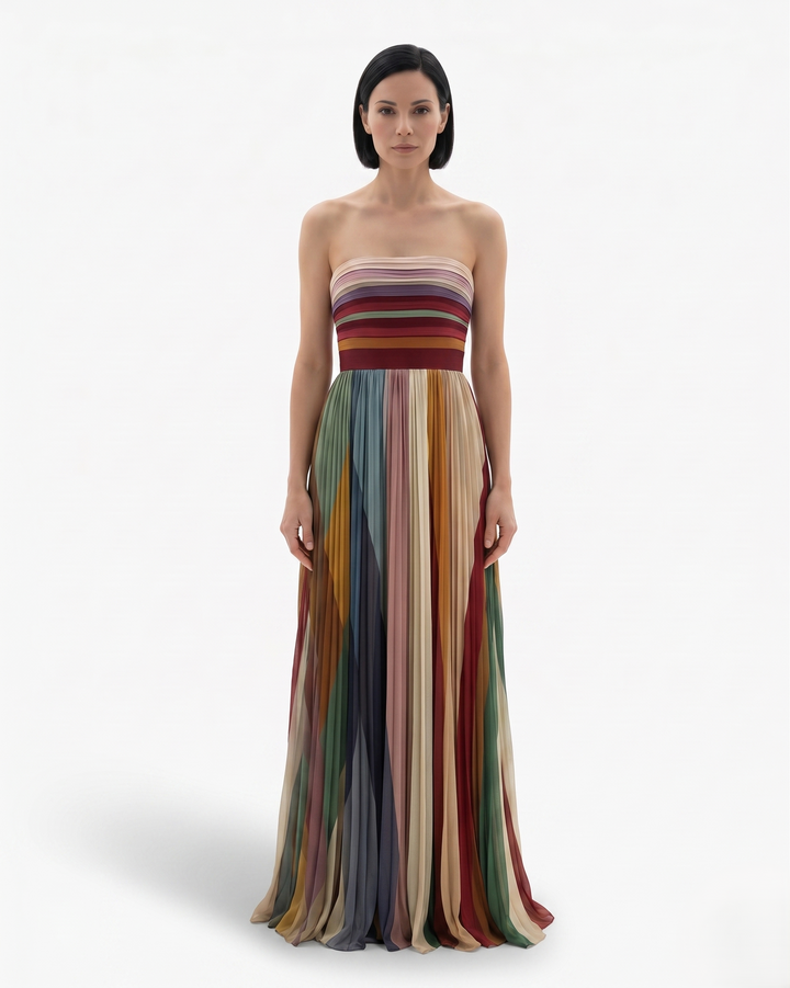 Siopie | Women’s Strapless Pleated Evening Dress