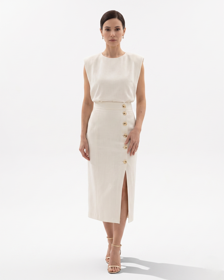 Siopie | Women’s Structured Pencil Midi Dress