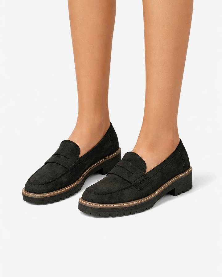 Siopie | Women’s Suede Platform Loafers