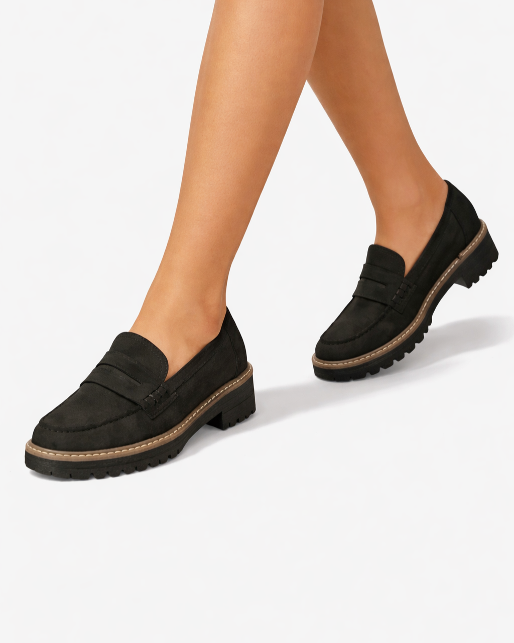 Siopie | Women’s Suede Platform Loafers