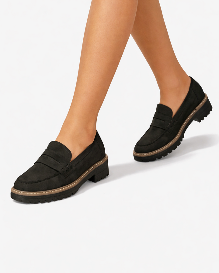 Siopie | Women’s Suede Platform Loafers
