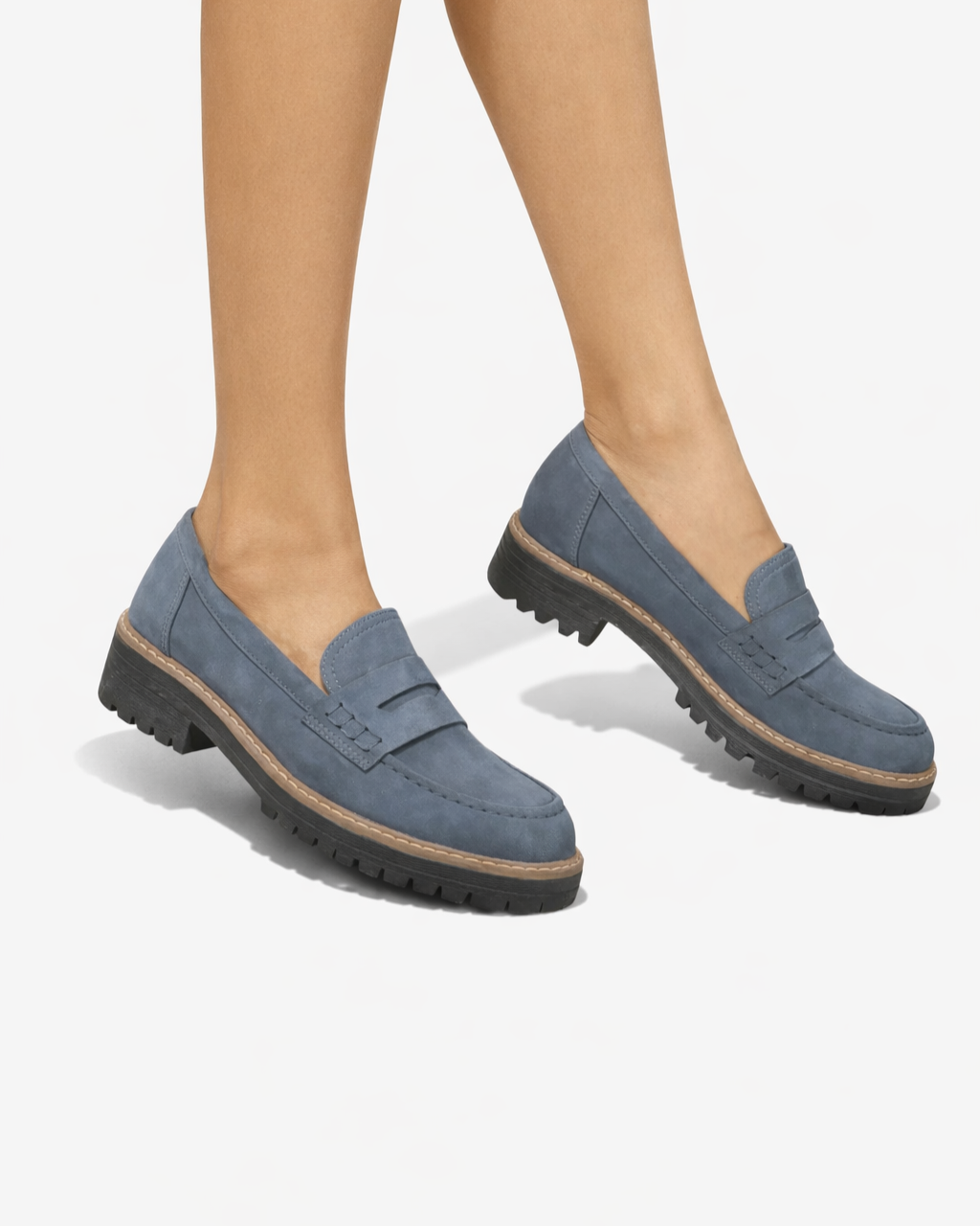 Siopie | Women’s Suede Platform Loafers
