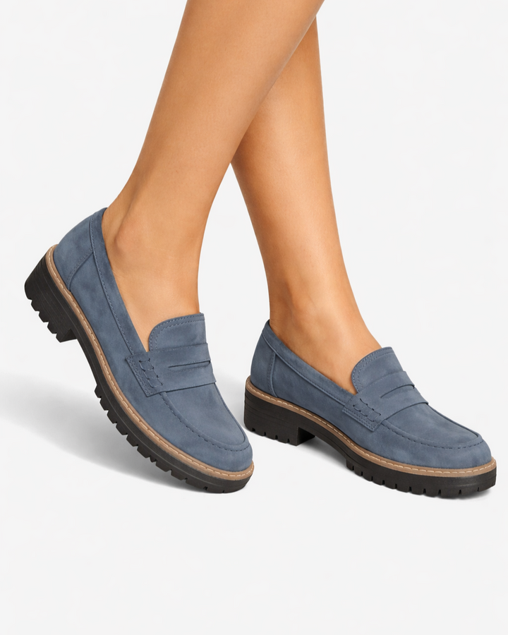 Siopie | Women’s Suede Platform Loafers
