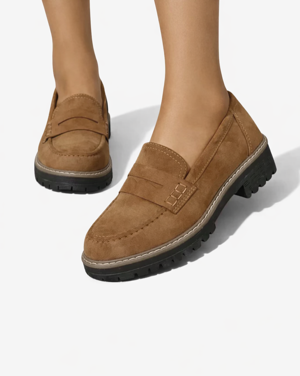 Siopie | Women’s Suede Platform Loafers
