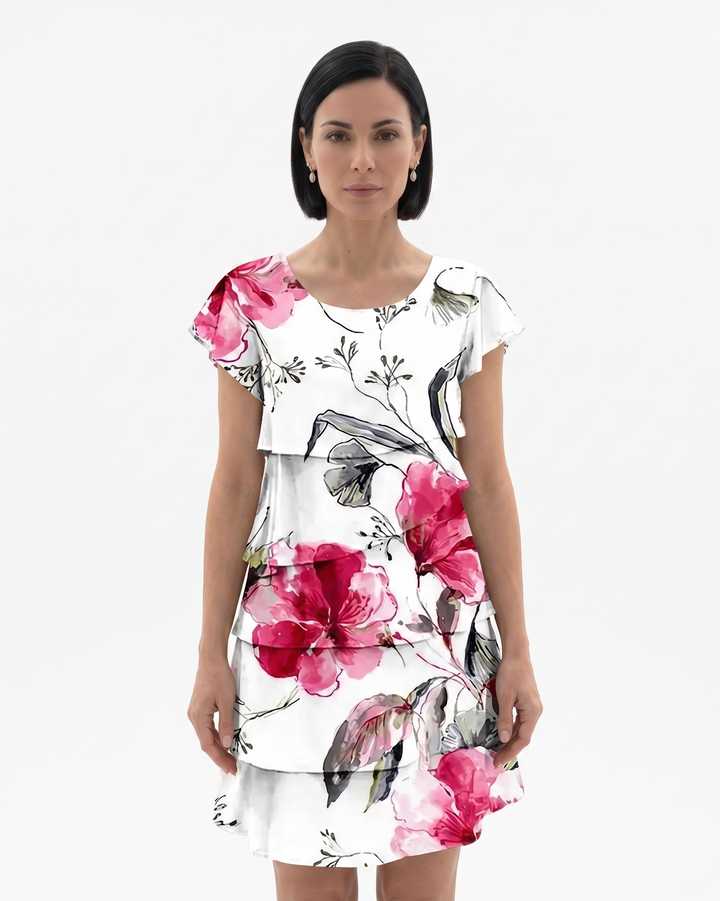 Siopie | Women’s Tiered Floral Print Dress