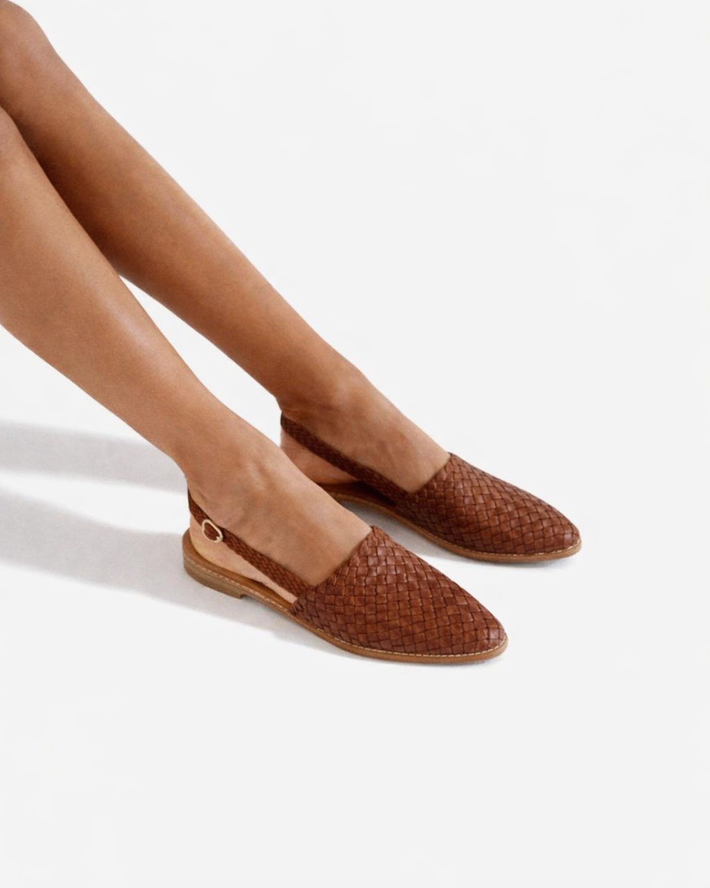 Siopie | Women’s Woven Leather Slingback Shoes