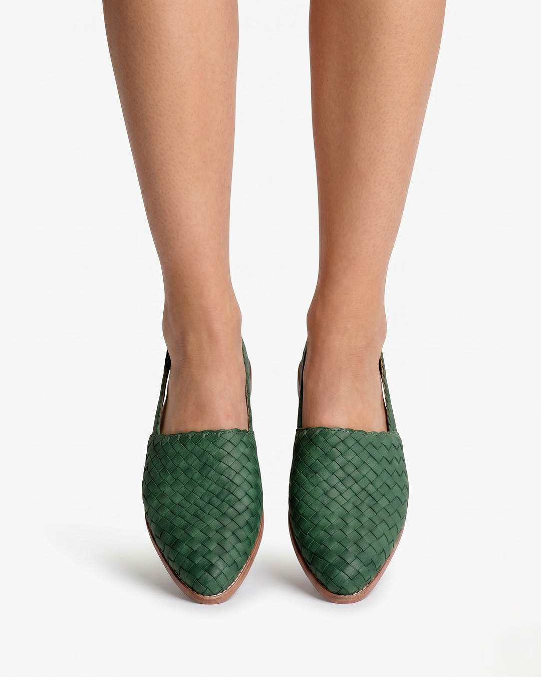 Siopie | Women’s Woven Leather Slingback Shoes