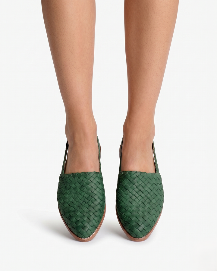 Siopie | Women’s Woven Leather Slingback Shoes