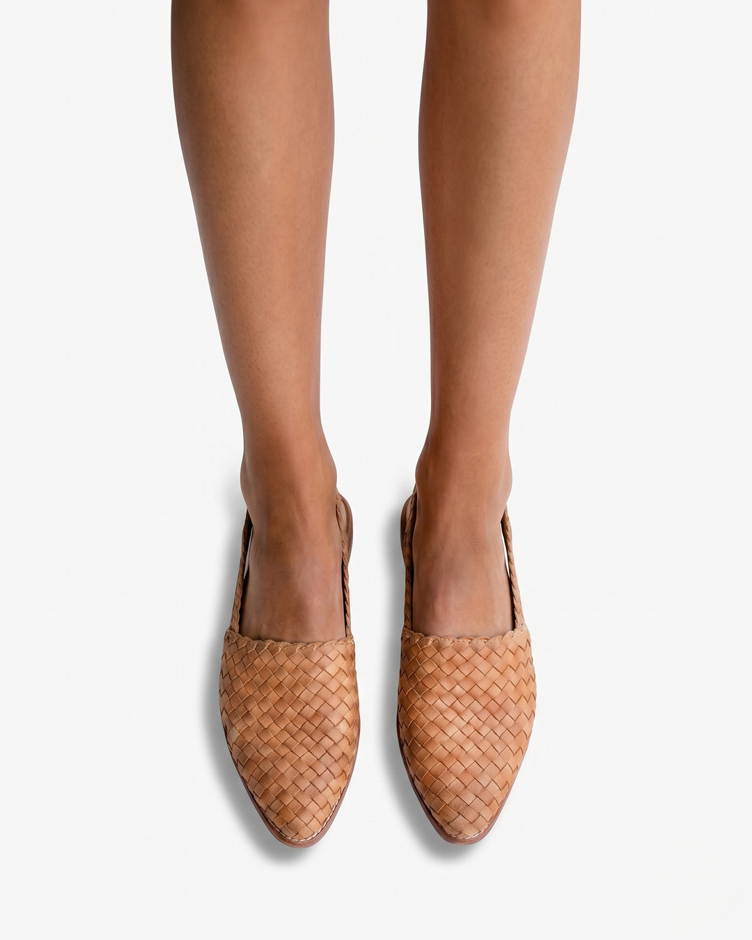 Siopie | Women’s Woven Leather Slingback Shoes