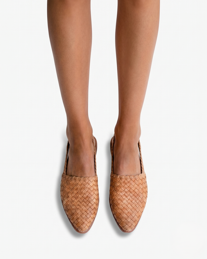 Siopie | Women’s Woven Leather Slingback Shoes