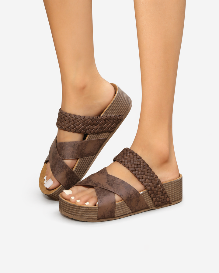Siopie | Women’s Woven Strap Platform Sandals