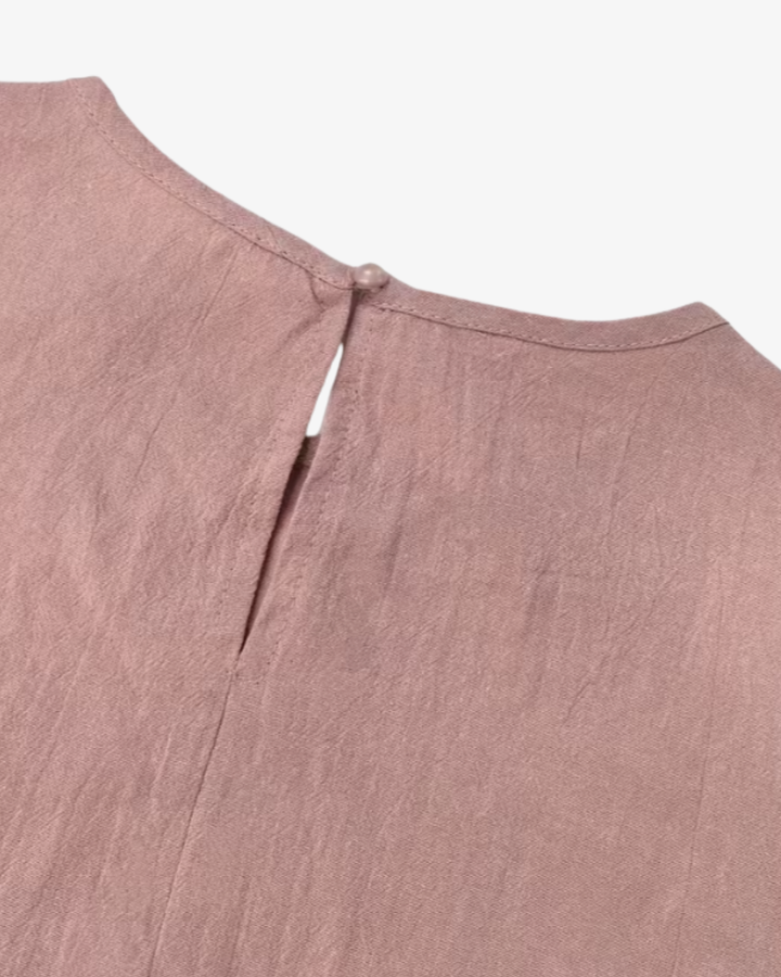 Sleeveless Maxi Dress Crew Neck Tie Waist A Line Dress with Pockets