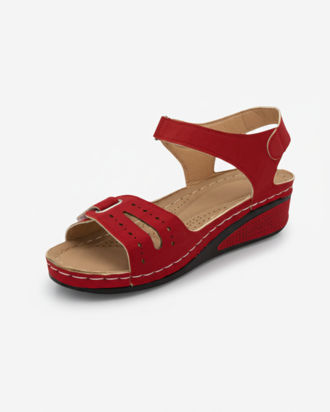 Wedge Sandals Double Adjustable Strap Open Toe