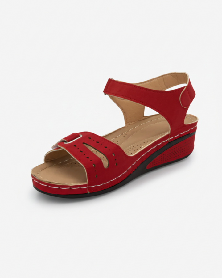 Wedge Sandals Double Adjustable Strap Open Toe