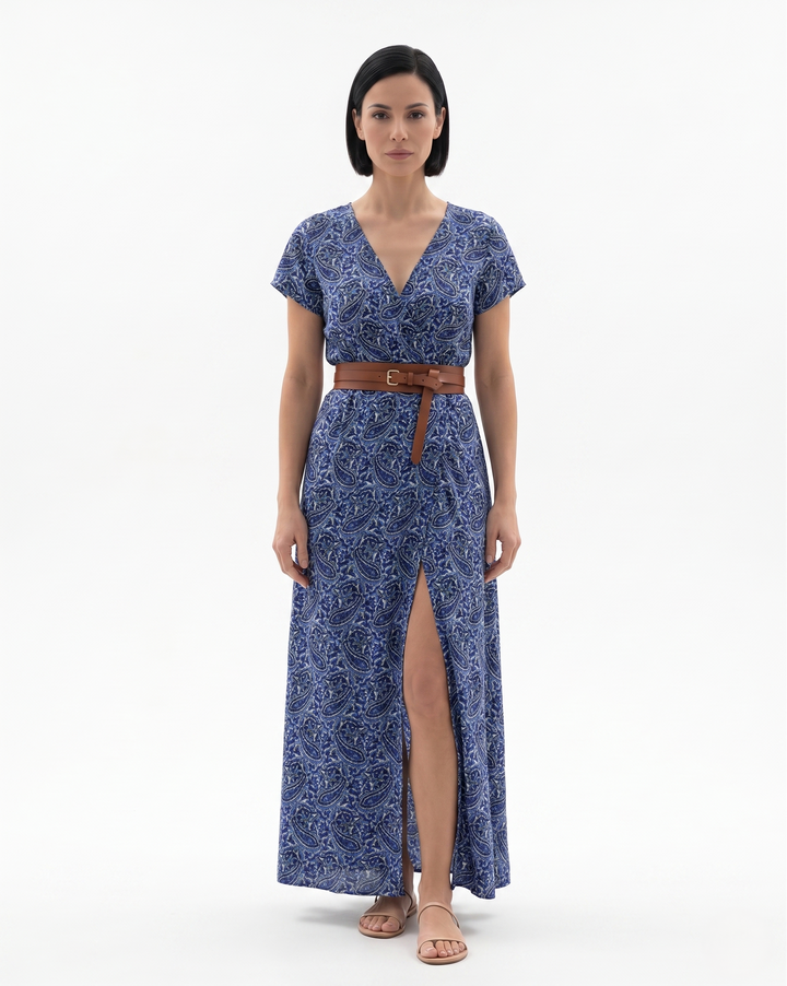 Siopie | Women’s Bohemian Floral Split Hem Maxi Dress