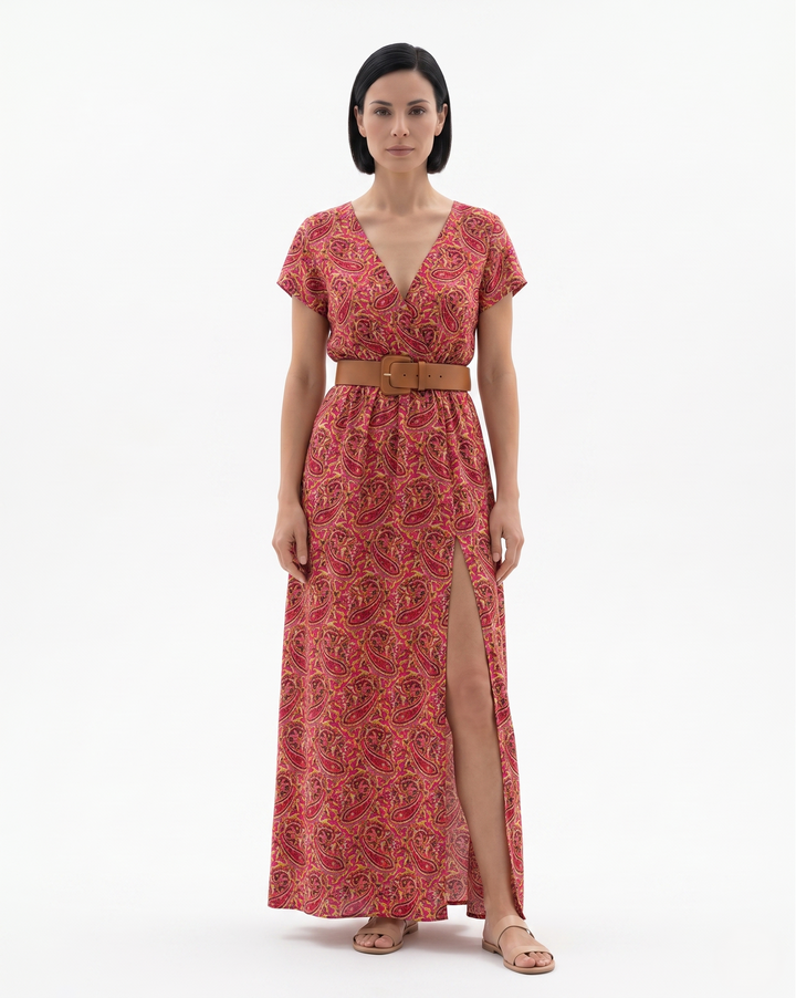 Siopie | Women’s Bohemian Floral Split Hem Maxi Dress