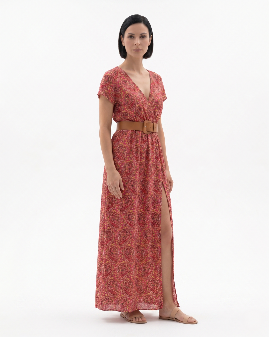Siopie | Women’s Bohemian Floral Split Hem Maxi Dress
