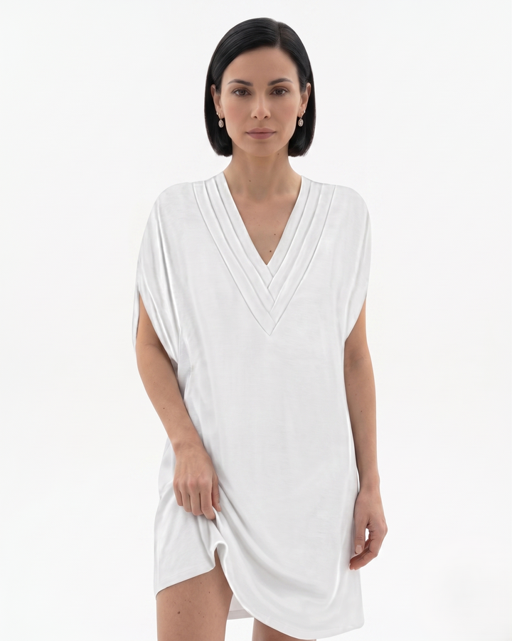 Siopie | Women’s Draped V-Neck Shift Dress