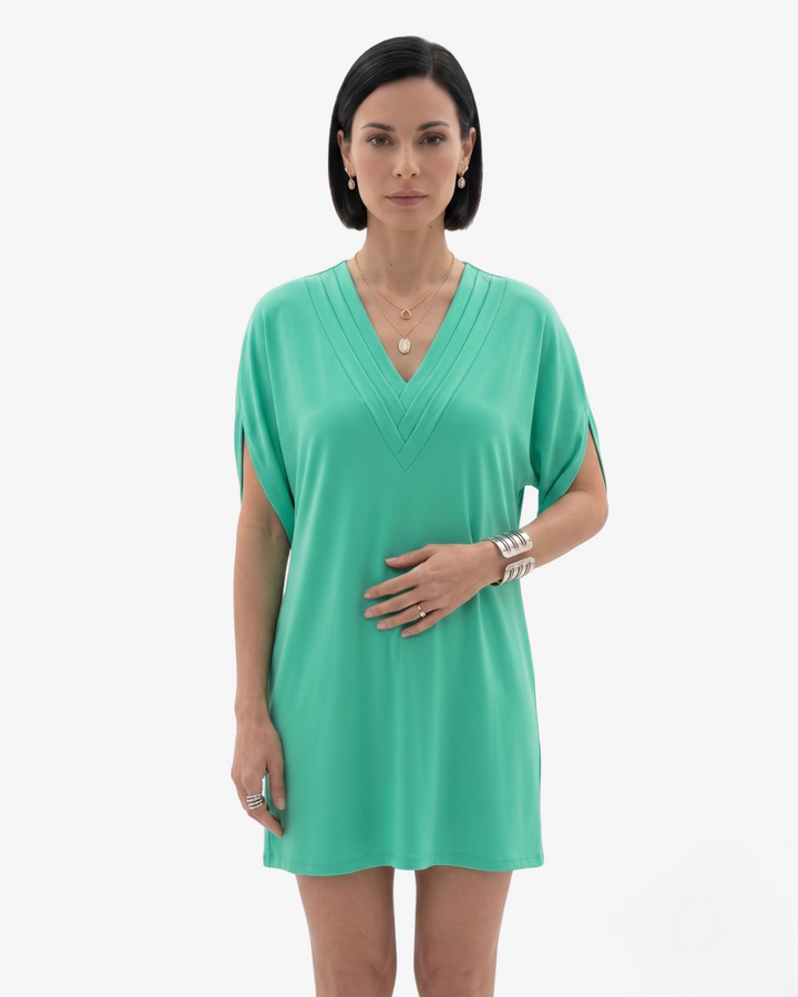 Siopie | Women’s Draped V-Neck Shift Dress