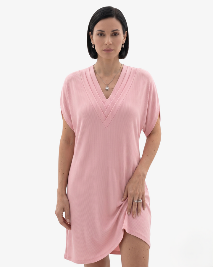 Siopie | Women’s Draped V-Neck Shift Dress
