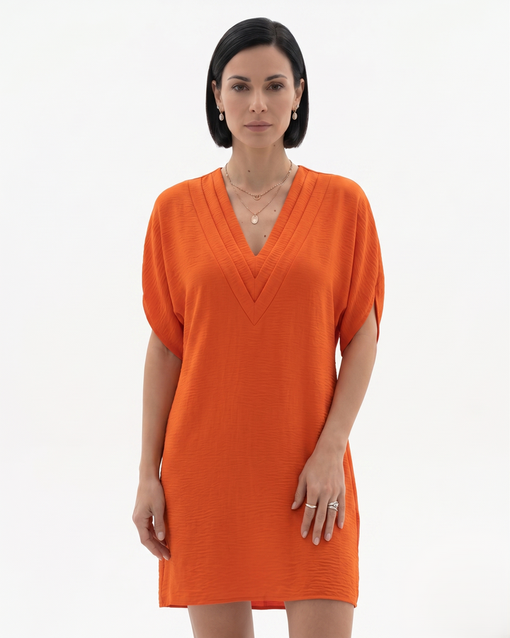 Siopie | Women’s Draped V-Neck Shift Dress