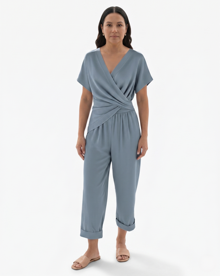 Siopie | Women’s Draped Wrap Two-Piece Set
