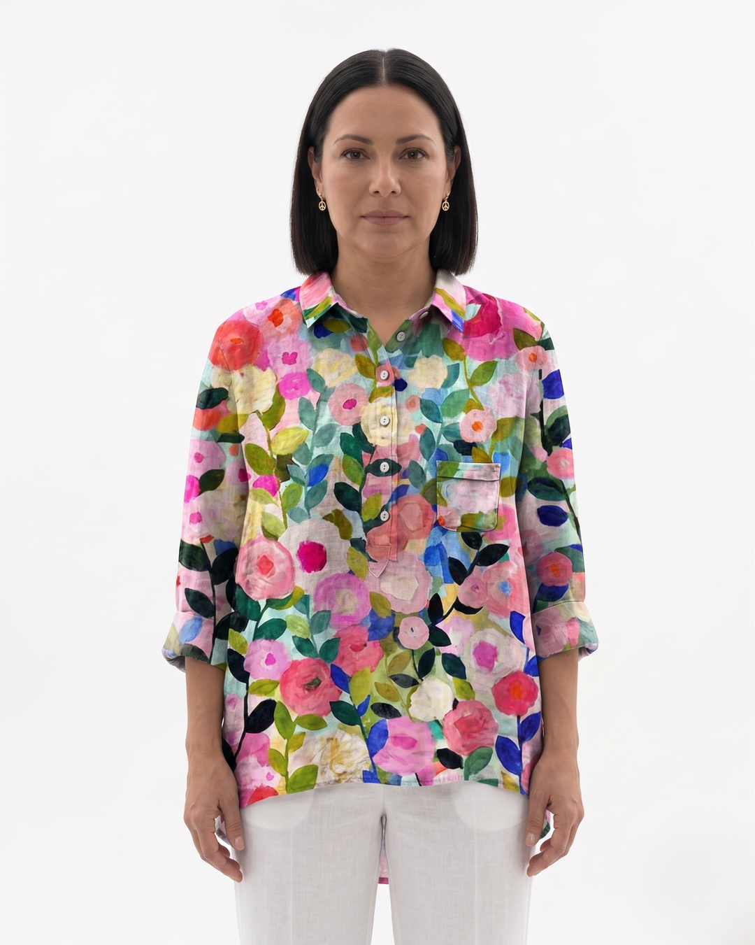 Siopie | Women’s Floral Print Loose Fit Blouse